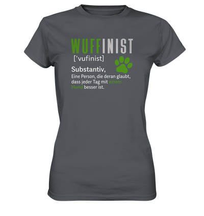 Wuffinist - Ladies Premium Shirt Dark Grey / XS