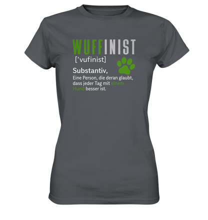 Wuffinist - Ladies Premium Shirt Dark Grey / XS