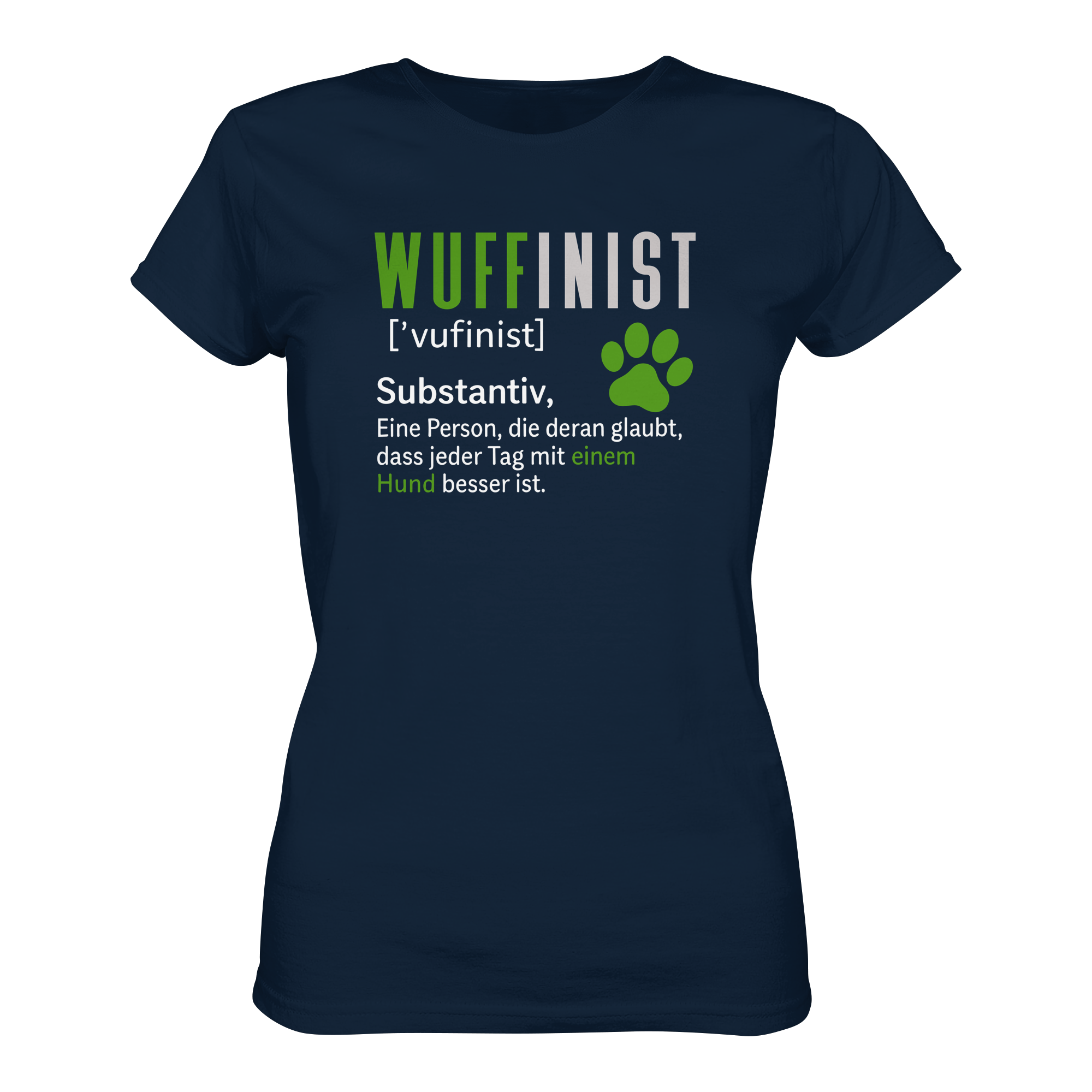 Wuffinist - Ladies Premium Shirt Navy / XS