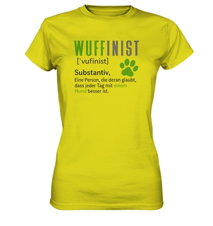 Wuffinist - Ladies Premium Shirt Pixel Lime / XS