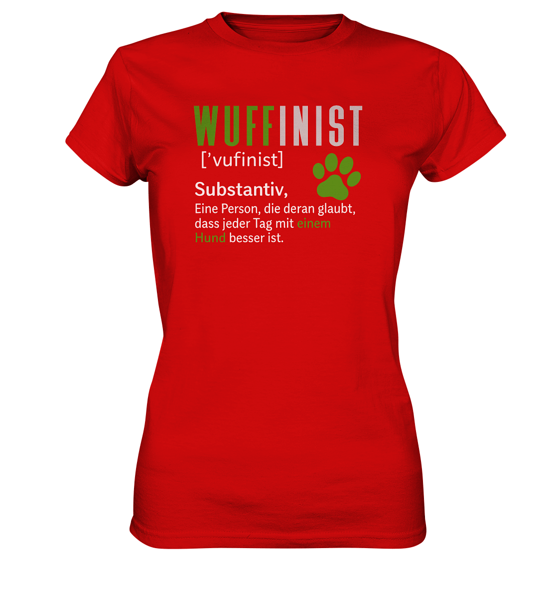 Wuffinist - Ladies Premium Shirt Red / XS