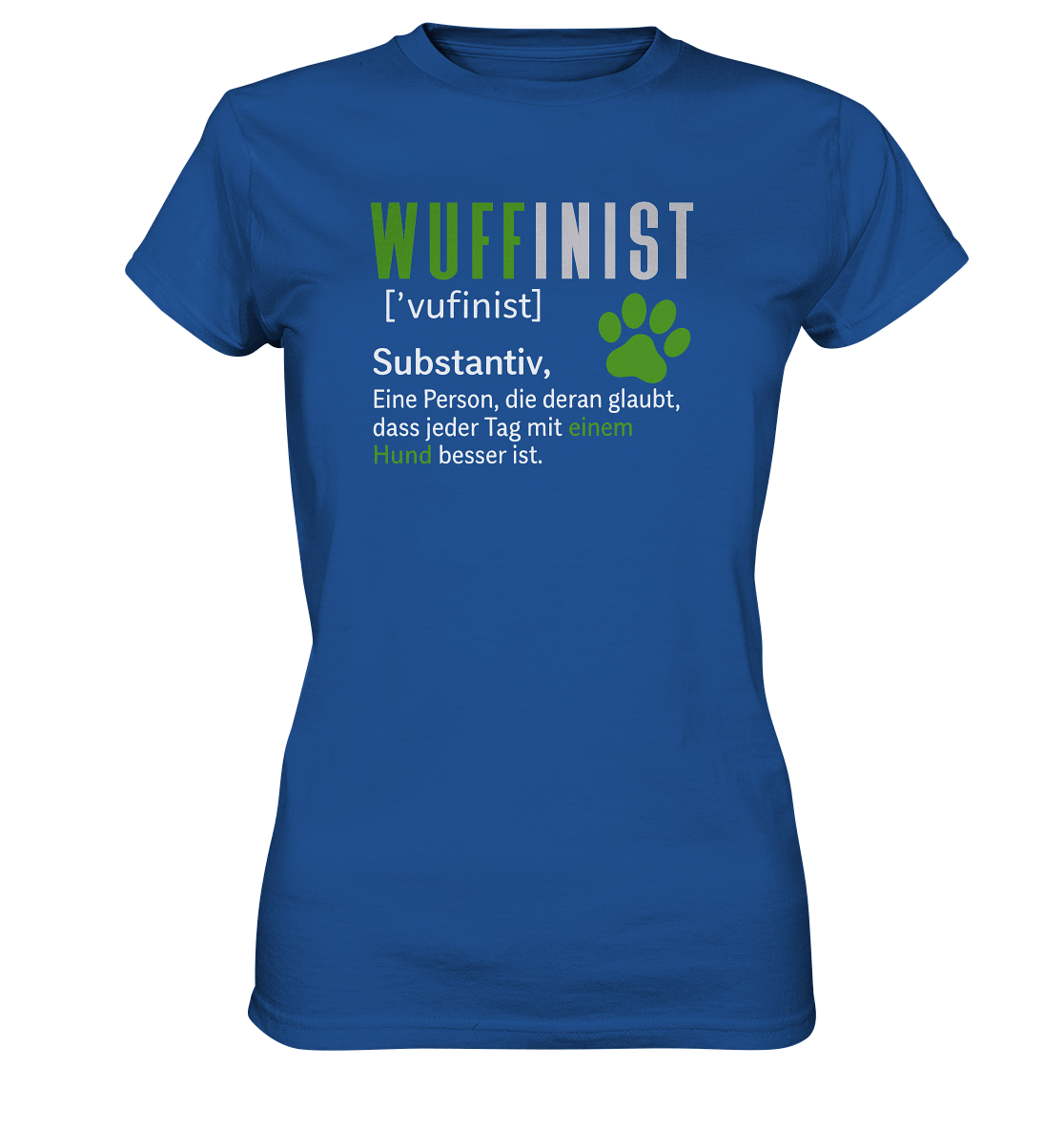 Wuffinist - Ladies Premium Shirt Royal Blue / XS