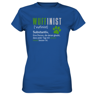 Wuffinist - Ladies Premium Shirt Royal Blue / XS