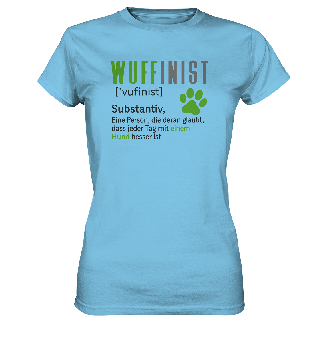 Wuffinist - Ladies Premium Shirt Sky Blue / XS