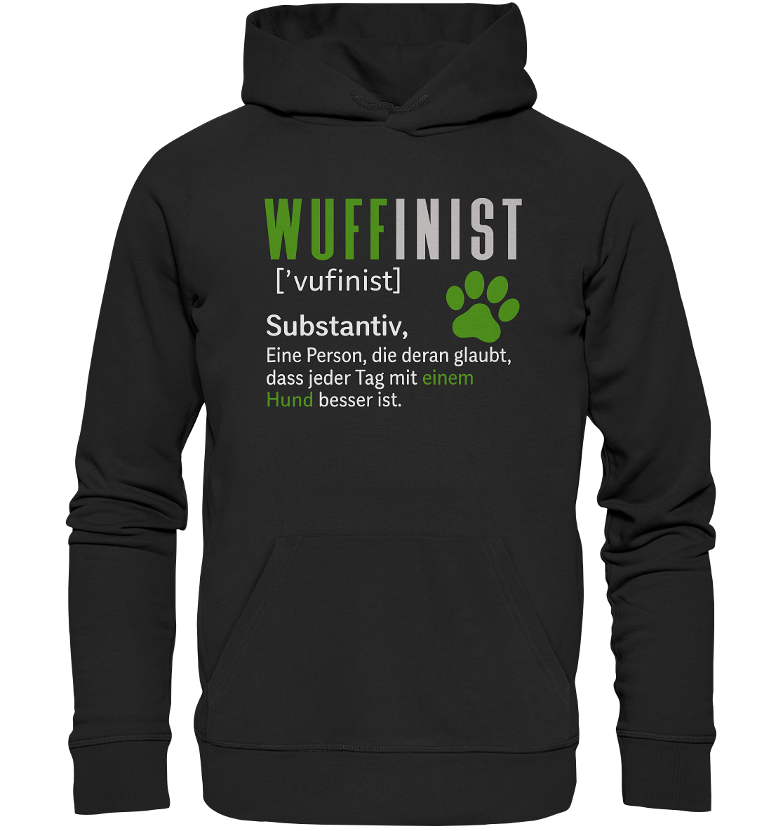 Wuffinist - Organic Hoodie Black / XS