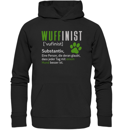 Wuffinist - Organic Hoodie Black / XS