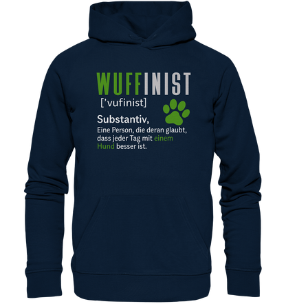 Wuffinist - Organic Hoodie French Navy / XS