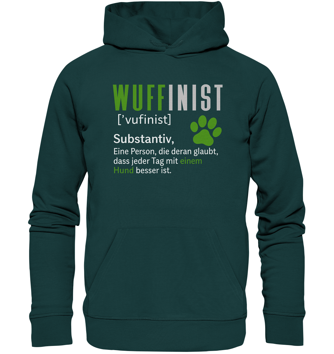Wuffinist - Organic Hoodie Glazed Green / XS