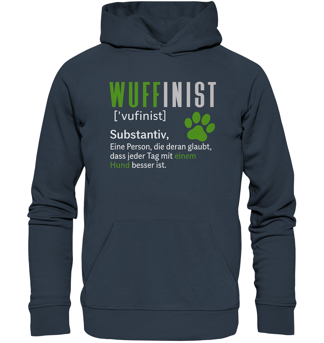 Wuffinist - Organic Hoodie India Ink Grey / XS