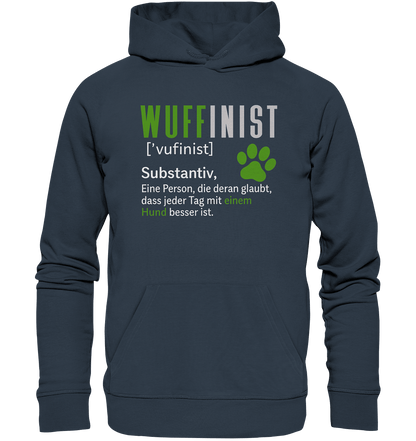 Wuffinist - Organic Hoodie India Ink Grey / XS