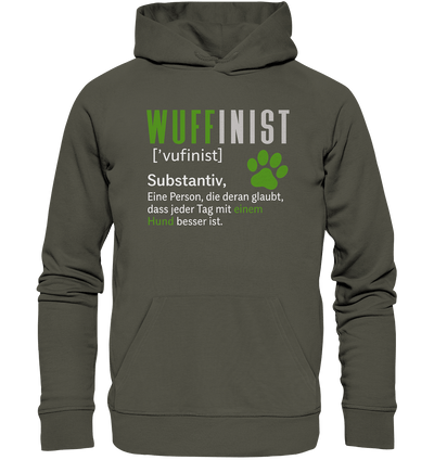 Wuffinist - Organic Hoodie Khaki / XS