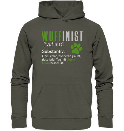 Wuffinist - Organic Hoodie Khaki / XS