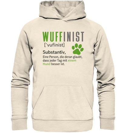 Wuffinist - Organic Hoodie Natural Raw / XS