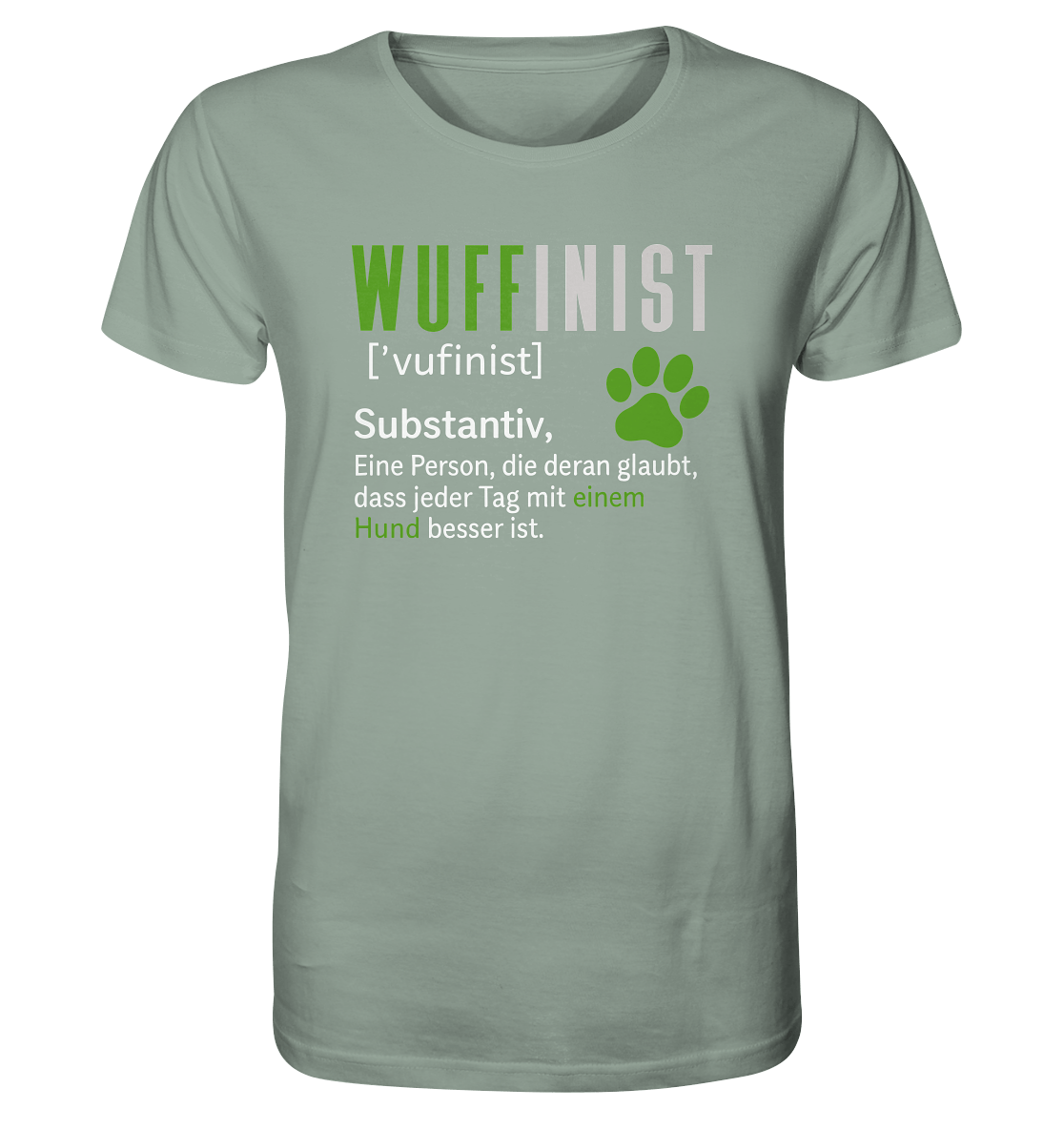 Wuffinist - Organic Shirt Aloe / XS