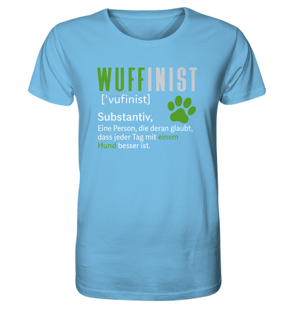 Wuffinist - Organic Shirt Aqua Blue / XS