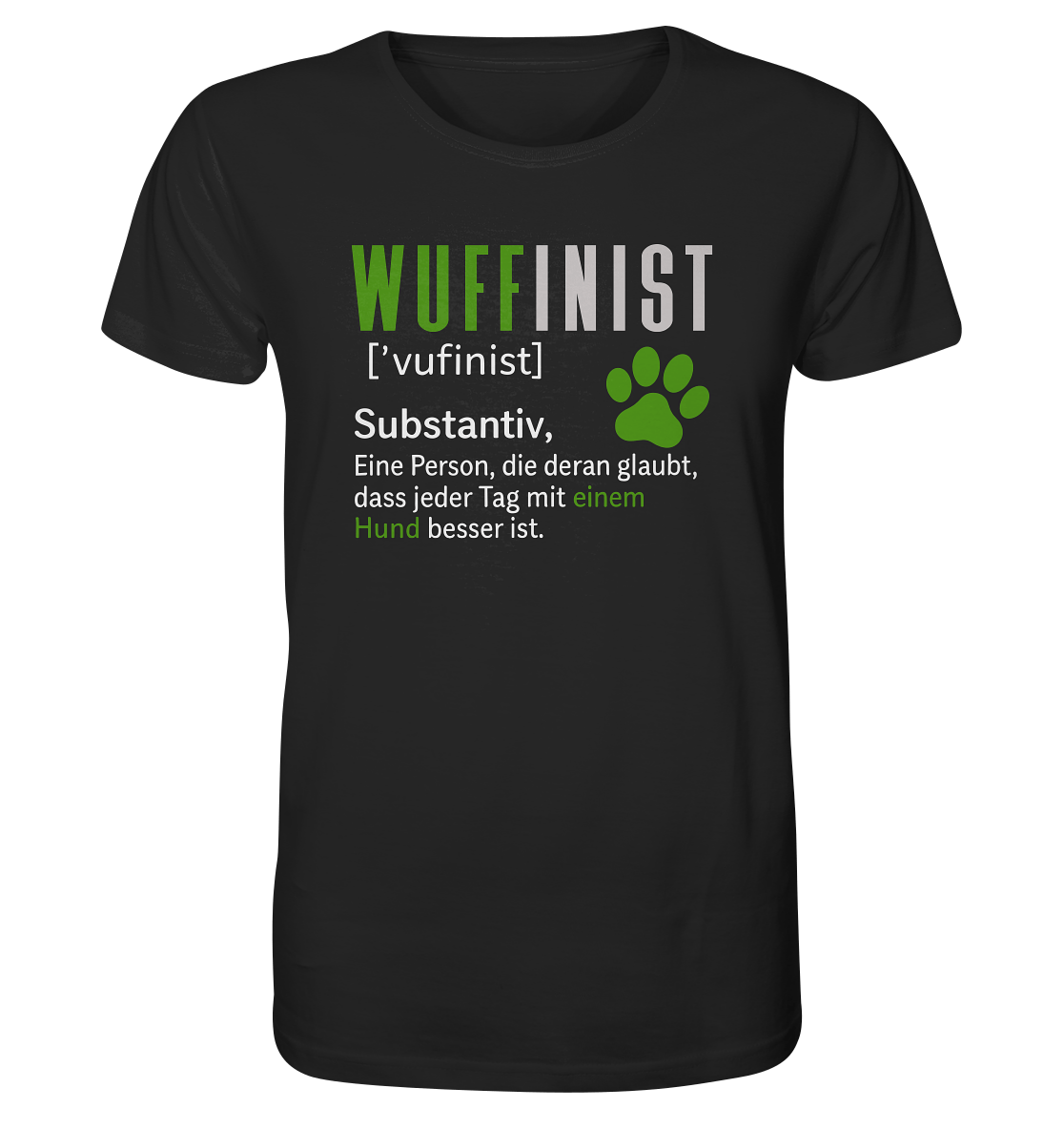 Wuffinist - Organic Shirt Black / XS