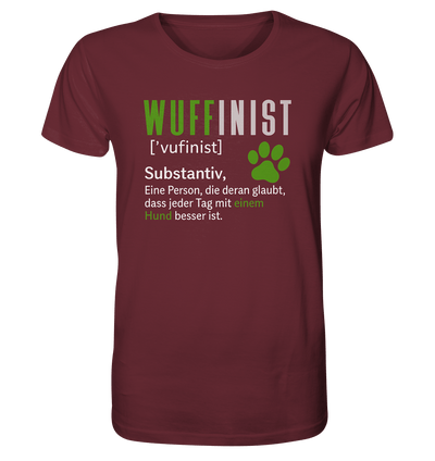 Wuffinist - Organic Shirt Burgundy / XS