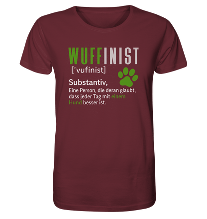 Wuffinist - Organic Shirt Burgundy / XS