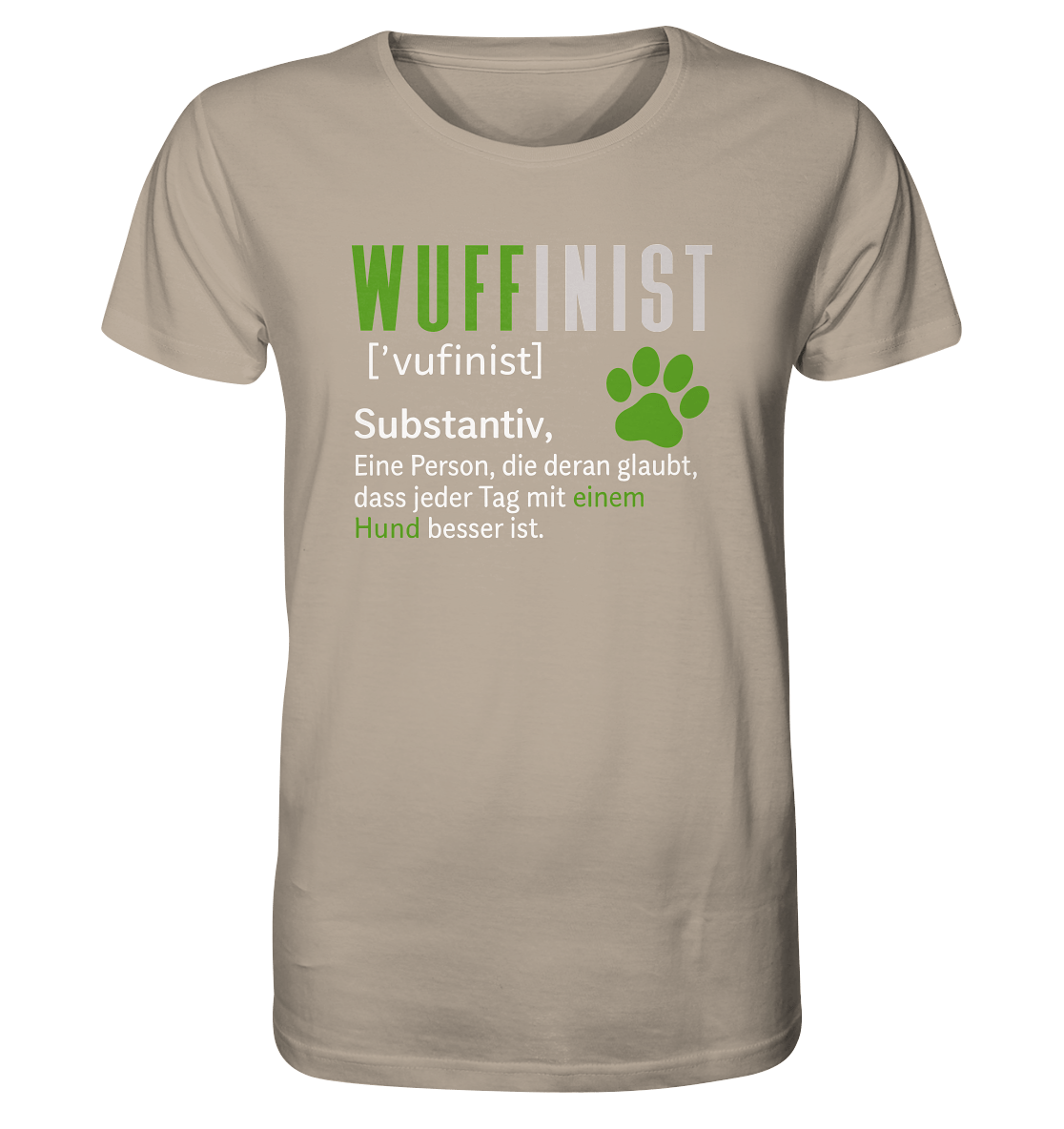Wuffinist - Organic Shirt Desert Dust / XS
