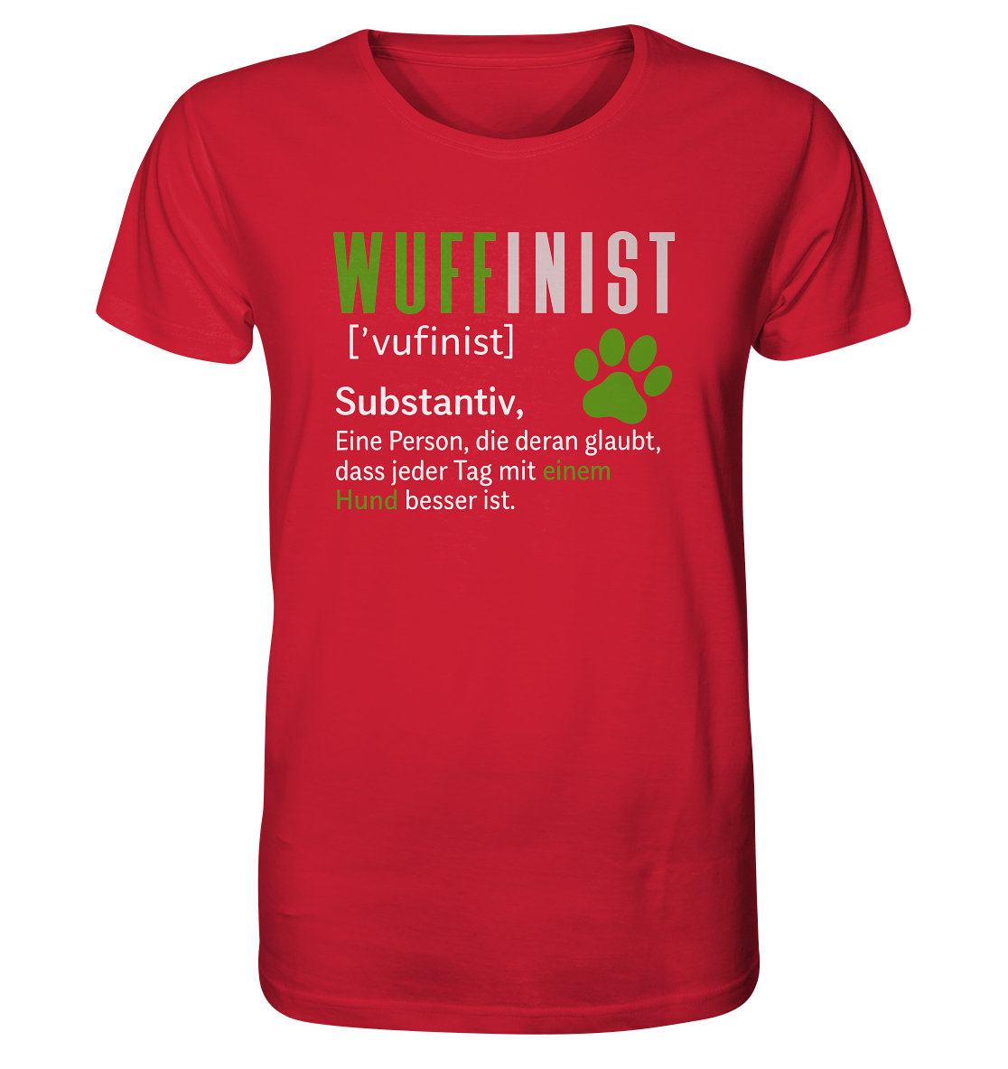 Wuffinist - Organic Shirt Red / XS