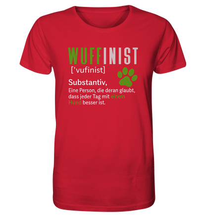 Wuffinist - Organic Shirt Red / XS