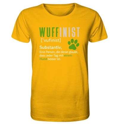 Wuffinist - Organic Shirt Spectra Yellow / XS